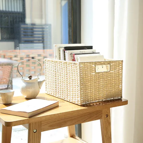 编织收纳框收纳筐置物篮杂物玩具直供桌面储物零食收纳盒家用,收纳整理,收纳箱,淘宝优惠券,粉丝福利购,淘宝优惠卷