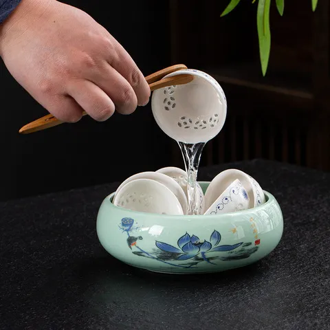 零配笔洗粗陶水洗茶具烟灰缸家用茶洗配件陶瓷青花瓷茶道水盂大号,餐饮具,茶具配饰/提溜/壶绳,淘宝优惠券,粉丝福利购,淘宝优惠卷