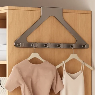 挂衣钩侧边挂架外侧面收纳挂衣架衣服直角门后衣柜免打孔柜子挂钩