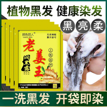 老姜王一洗黑泡泡染发剂生姜天然无刺激纯植物自然黑不沾头皮男女