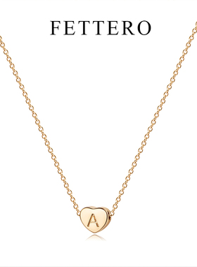 FETTERO原创字母爱心项链女小巧精致颈链2026新choker轻奢锁骨链