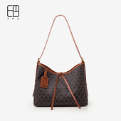 EMO小众设计狗牙购物袋气质女包经典 百搭旅游上班大包大容量斜挎