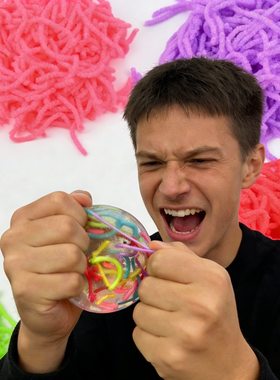 跨境新品灵动虫扒皮玩具Picky Pads 毛毛虫硅胶感官整蛊解压玩具