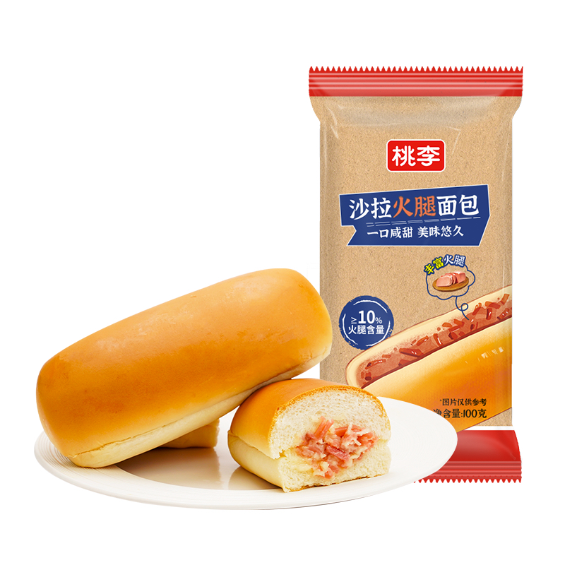 桃李沙拉火腿面包学生上班族早餐包网红零食夹心糕点早餐