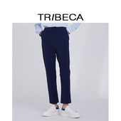 直筒深色休闲通勤职业长裤 TRIBECA翠贝卡2024年秋冬商场同款 新款