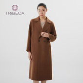 TRIBECA翠贝卡商场同款 秋冬新款 女休闲过膝外套大衣