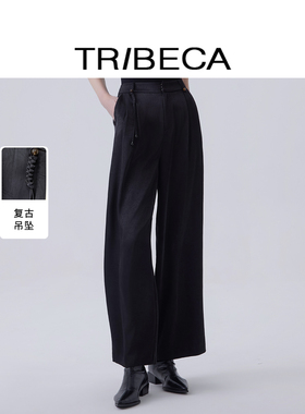 TRIBECA翠贝卡2026春新款商场同款百搭新中式休闲直筒长裤女k167