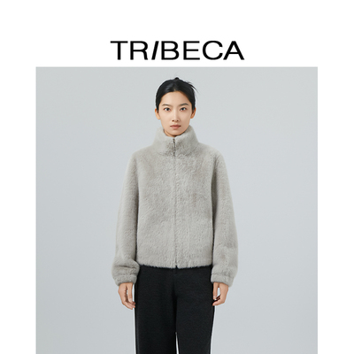 翠贝卡仿皮草短外套女