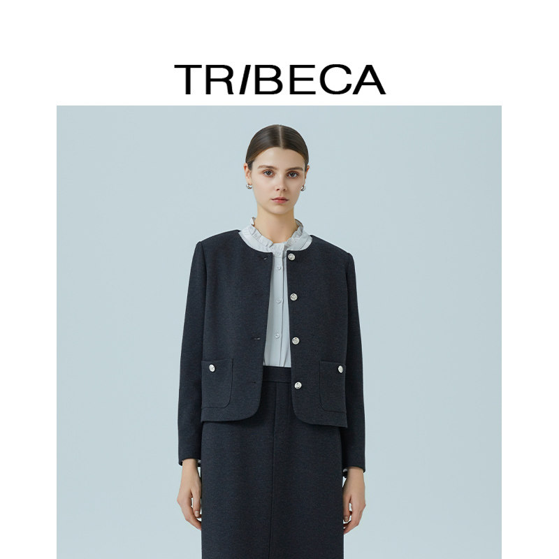 TRIBECA翠贝卡2025秋新款商场同款气质正肩通勤职业女短外套,女装/女士精品,短外套,淘宝优惠券,粉丝福利购,淘宝优惠卷