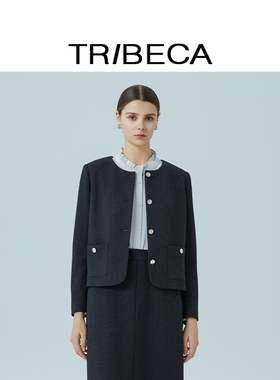 TRIBECA翠贝卡2025秋新款商场同款气质正肩通勤职业女短外套
