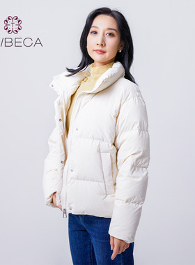 TRIBECA翠贝卡商场同款秋休闲立领短款面包羽绒服