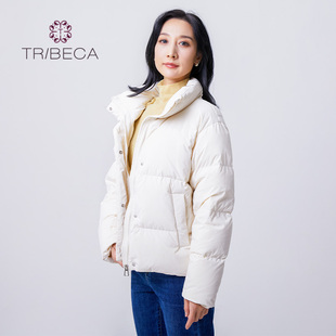 TRIBECA翠贝卡商场同款秋休闲立领短款面包羽绒服