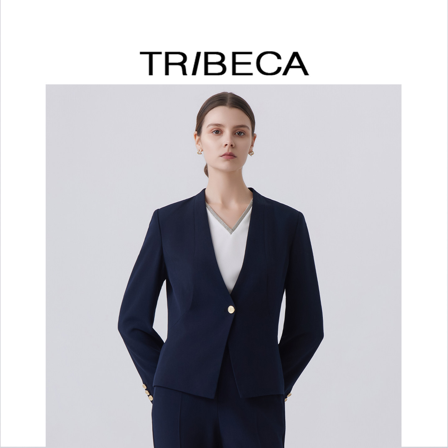 翠贝卡商务一粒扣西装女西服外套