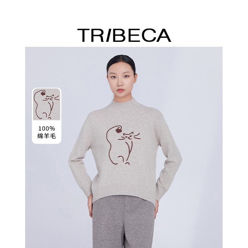 TRIBECA翠贝卡印花针织衫