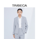 翠贝卡2024秋新款 商场同款 浅灰通勤气质职场长袖 TRIBECA 西装 外套