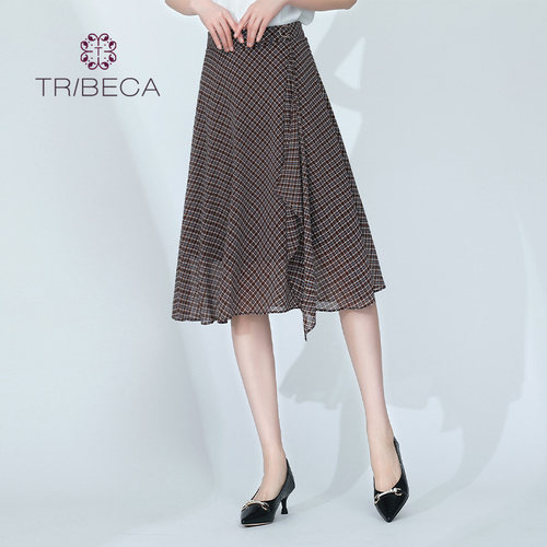 TRIBECA翠贝卡中款不规则半身裙