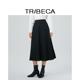 高腰显瘦中长款 TRIBECA翠贝卡2025秋新款 商场同款 a字伞摆半身裙