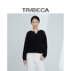 新款 商场同款 长袖 TRIBECA翠贝卡2025年春季 纯色宽松休闲针织衫