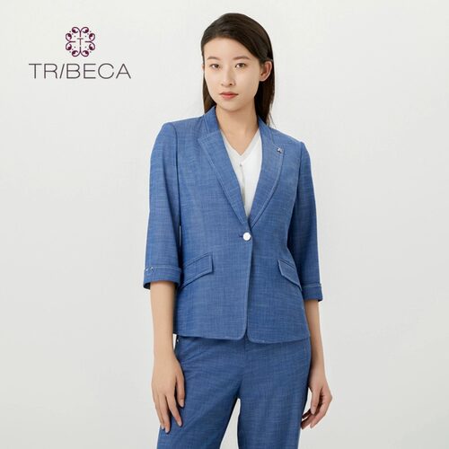 翠贝卡职业七分袖西服半身裙裤子