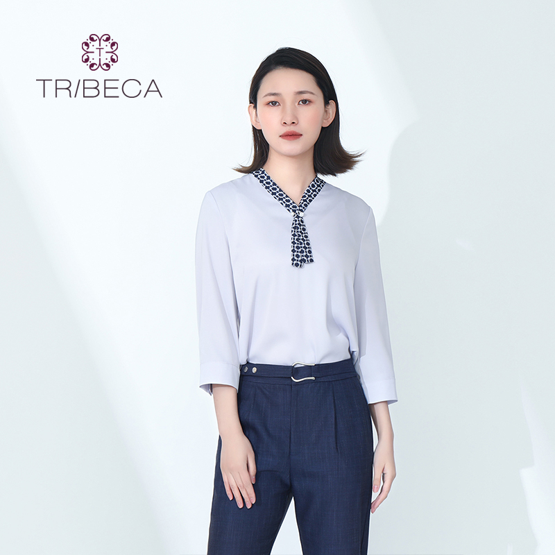 七分袖衬衣TRIBECA翠贝卡宽松