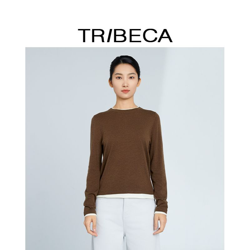 翠贝卡套头圆领针织衫