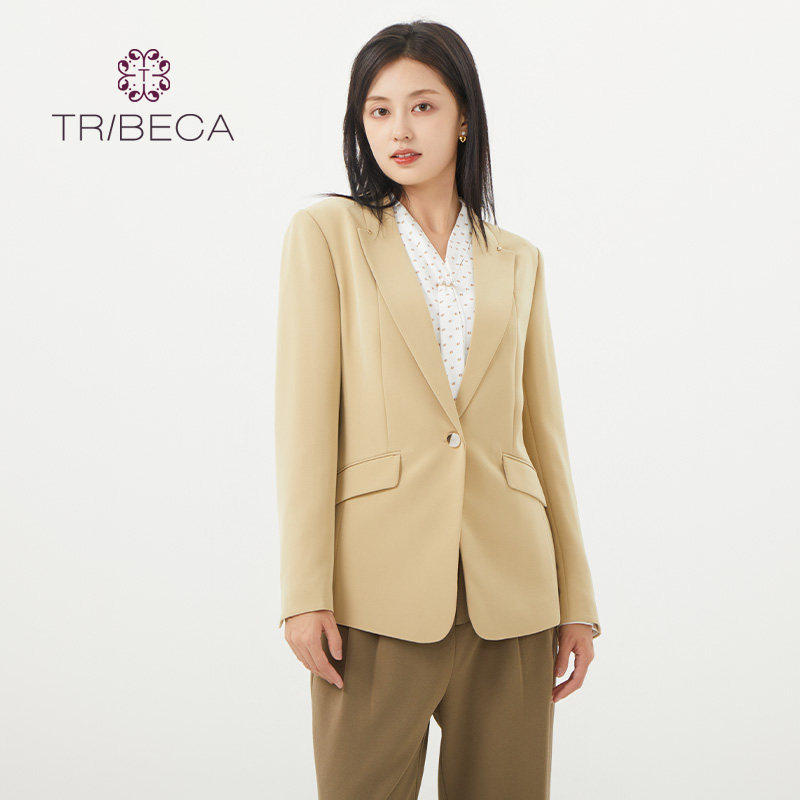 TRIBECA翠贝卡商场同款秋新款百搭长袖小西装外套