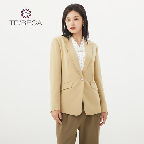 翠贝卡长袖西服外套简约