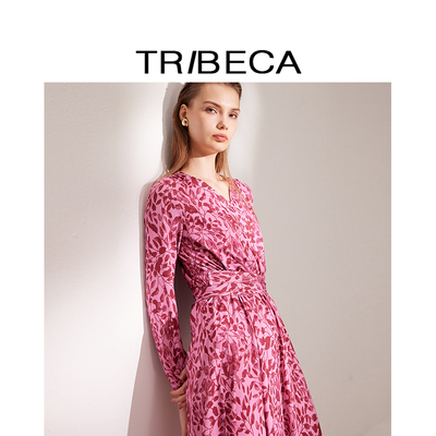 翠贝卡优雅茶歇法式连衣裙