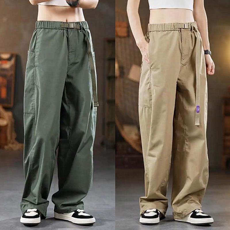 潮牌日系潮流时尚户外阔腿休闲 裤男百搭直筒工装裤宽松运动伞兵