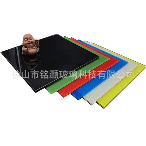 定制烤漆玻璃玻璃精切割耐高温彩色透光装饰钢化烤漆艺术玻璃