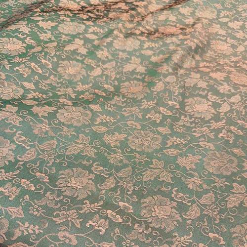 150宽中国风提花新中式古典缠枝莲裱画装布料裱茶席茶垫桌旗桌垫