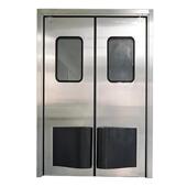 防撞自由动门不锈304钢双开自动回弹自归位食品车间向冷库自由门