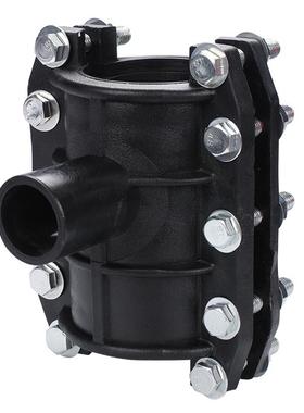 PE抢修节哈夫节水管ppCr快速抢修接头箍POPN增接口鞍座补漏抱器V