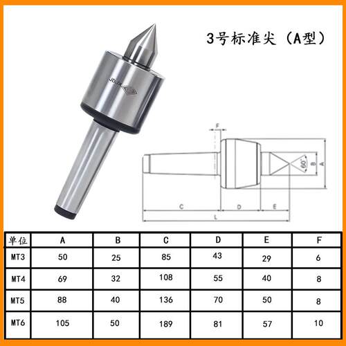 (韩国品质)高精车床数控回转顶针莫氏MT4/5进口轴承抗震尾座顶针