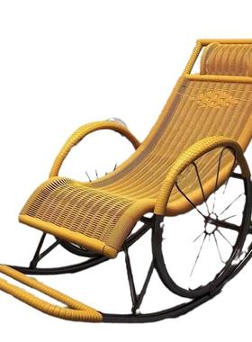 躺5829外椅藤椅摇椅家用懒人成人摇摇阳台老人逍大人午庭睡休闲户