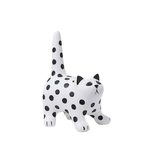 创意波点猫咪摆件样板间展厅装饰品家居电视柜酒柜儿童房动物摆设