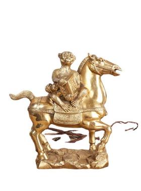 铜马上大圣工艺品摆件家居铜马上封猴马上猴马上封侯
