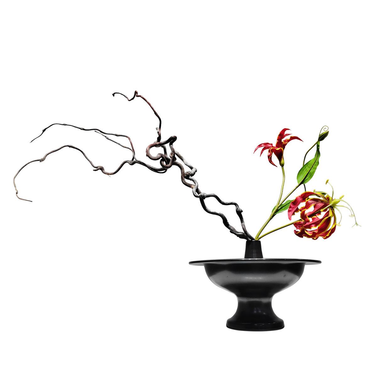 新中式仿真花艺龙柳枝假花套装样板间餐厅茶室茶几民宿装饰花摆件