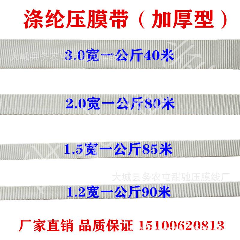 温室棚件涤纶压膜带配大压2膜绳OTH抗老化压膜线拉力大.0宽