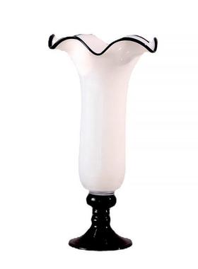 赫本黑白中古手风工玻风灯花约瓶轻YLM奢清新简创意璃艺术插花摆