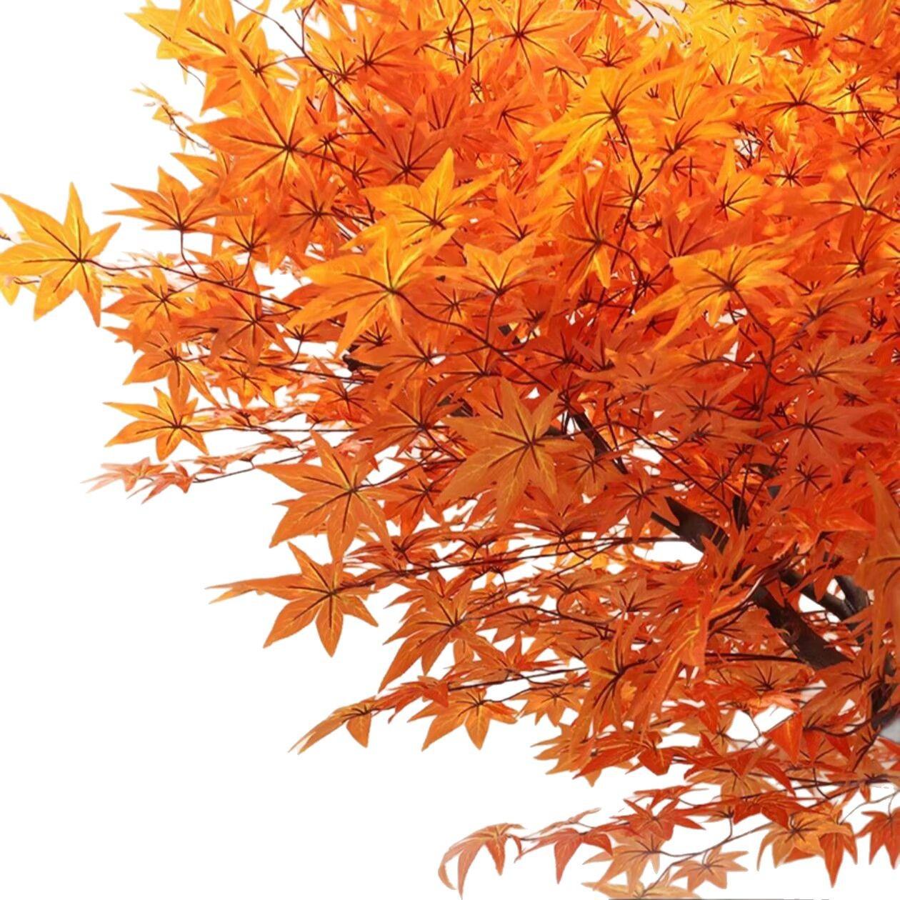 红枫树仿真树大型假树造景禅意庭院工程装饰造型枫叶植物景观橱窗
