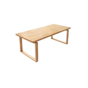 长方原木简约餐桌吃实木桌椅组合餐厅形去饭桌子家用大板桌客厅化