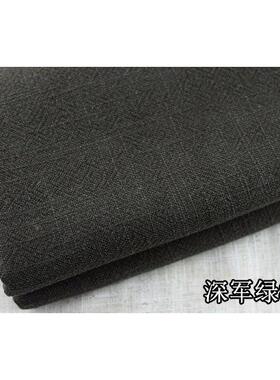 纯加厚亚麻棉竹节面料素色肌理褶亚皱麻布色棉麻衫LIX连衬衣裙面