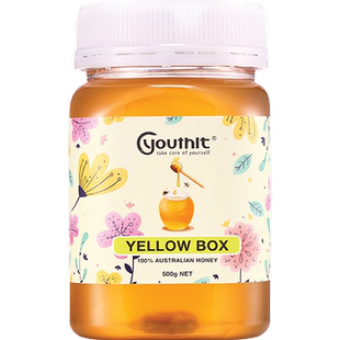 澳洲Youthit优思益黄盒子桉树蜂蜜纯正天然纯蜂蜜原装进口500g