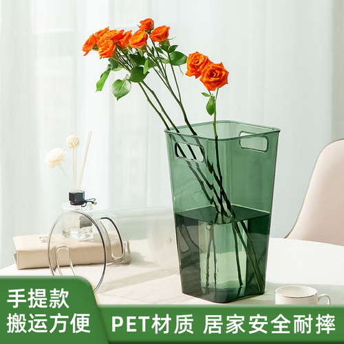 亚克力透明醒花桶大号深水养花桶