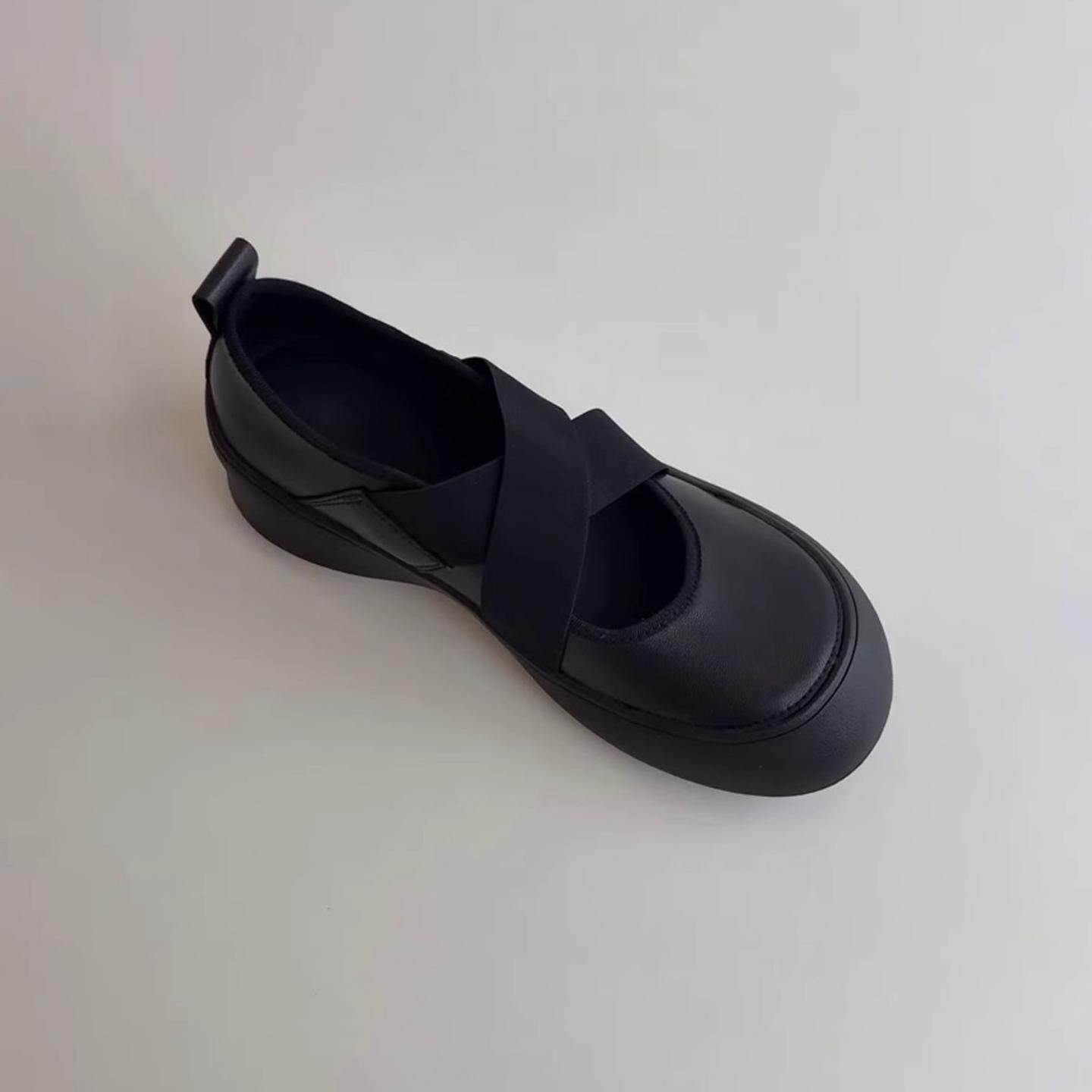 羊皮版~厚底运动交叉带玛丽珍小皮鞋圆头芭蕾舞鞋女浅口复古单鞋,女鞋,玛丽珍鞋,淘宝优惠券,粉丝福利购,淘宝优惠卷