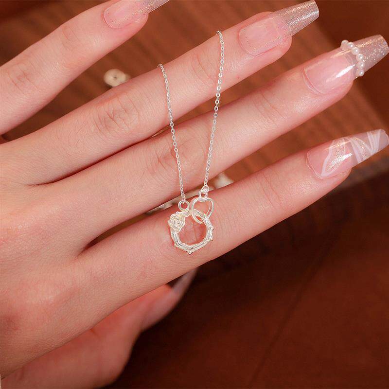 999纯银足银项链女夏轻奢小众设计感高级锁骨链ins简约网红配饰