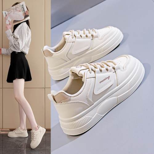 2025春季小白鞋新款韩版女学生厚底增高运动板鞋休闲街拍319