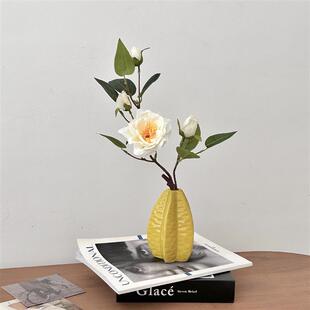 饰 ns北欧杨桃花瓶陶瓷水果造型插花花器创意艺术水培花瓶摆件装