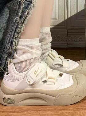 回力女鞋魔术贴丑萌大头鞋春夏新款多巴胺vibe风镂空防臭板鞋